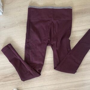 Women’s Seamless High-Waist Leggings - Burgundy